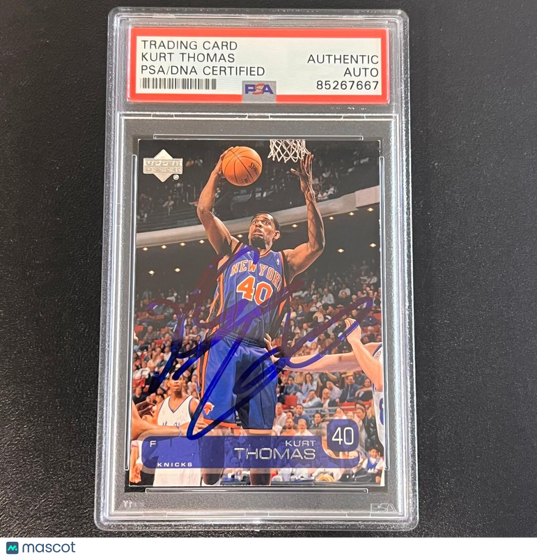 2002-03 Upper Deck #113 Kurt Thomas Signed Card AUTO PSA Slabbed Knicks