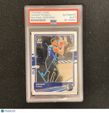 2019-20 Panini Hoops #45 Dwight Powell Card AUTO PSA Slabbed Mavericks