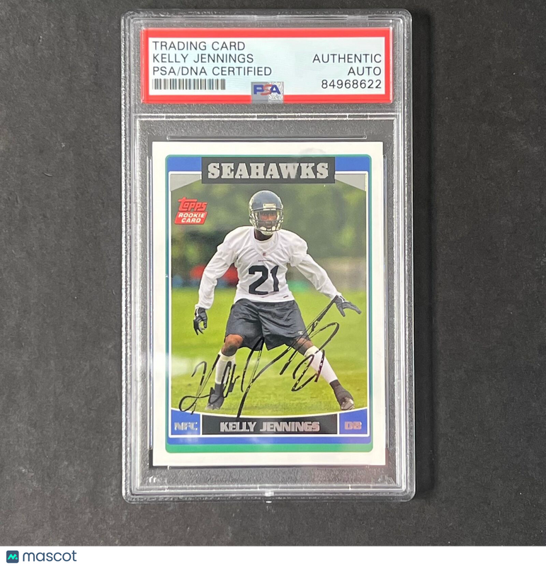 2006-2007 Topps RC #SEA12 Kelly Jennings Signed Card AUTO PSA Slabbed Seahawks R