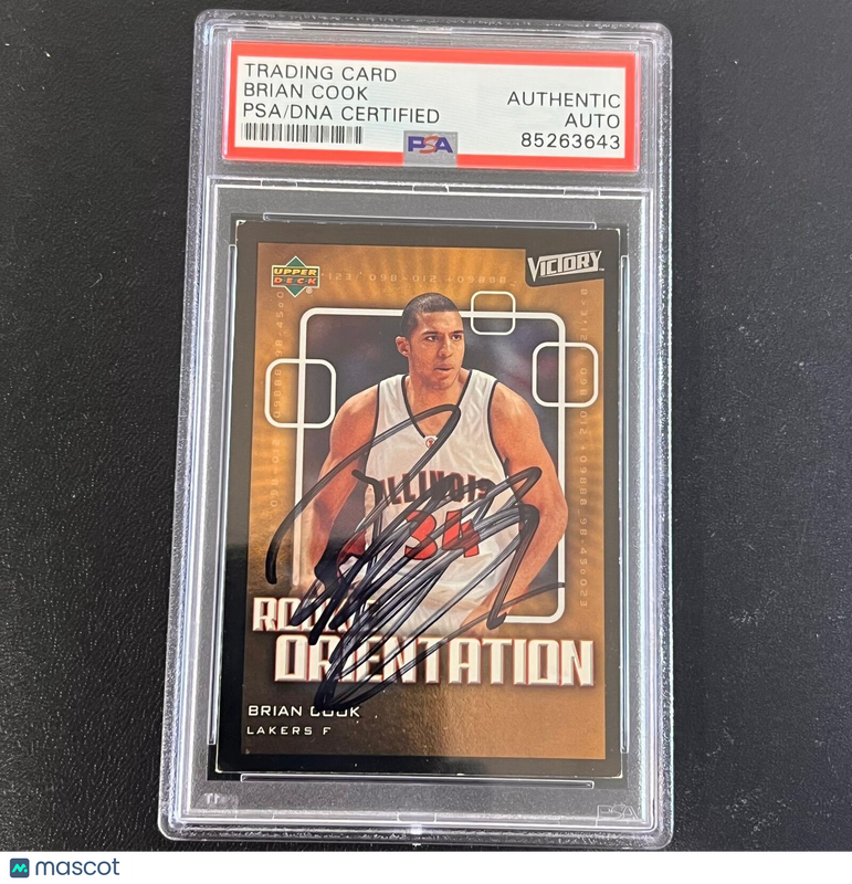 2003-04 Upper Deck Rookie Orientation #124 Brian Cook Signed Card AUTO PSA Slabb
