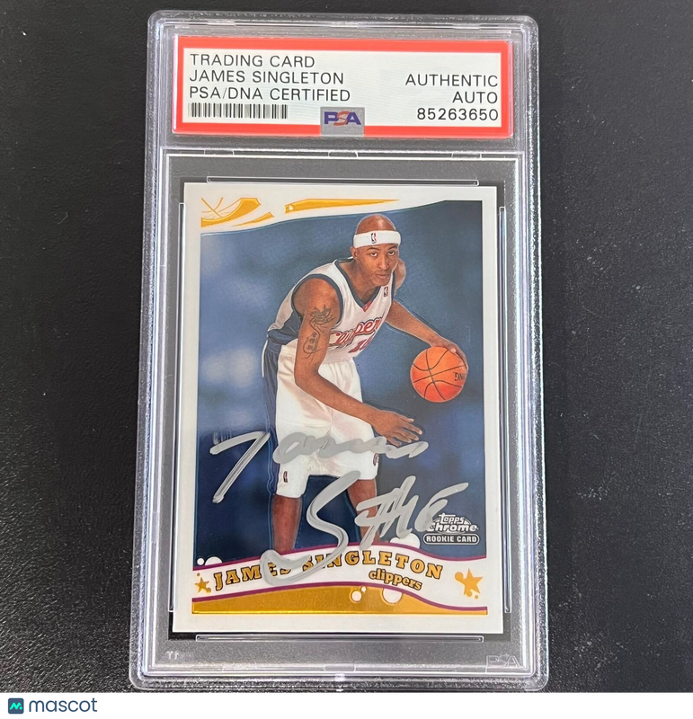2005-06 Topps Chrome #172 James Singleton Signed Card AUTO PSA Slabbed Clippers