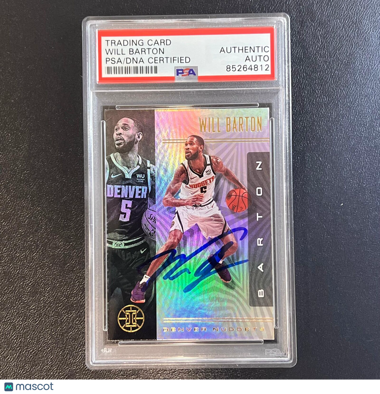 2019-20 Panini Illusions #43 Will Barton Signed Card PSA AUTO Slabbed Nuggets