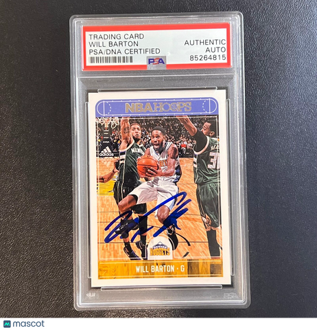 2017-18 NBA Hoops #147 Will Barton Signed Card AUTO PSA Slabbed Nuggets