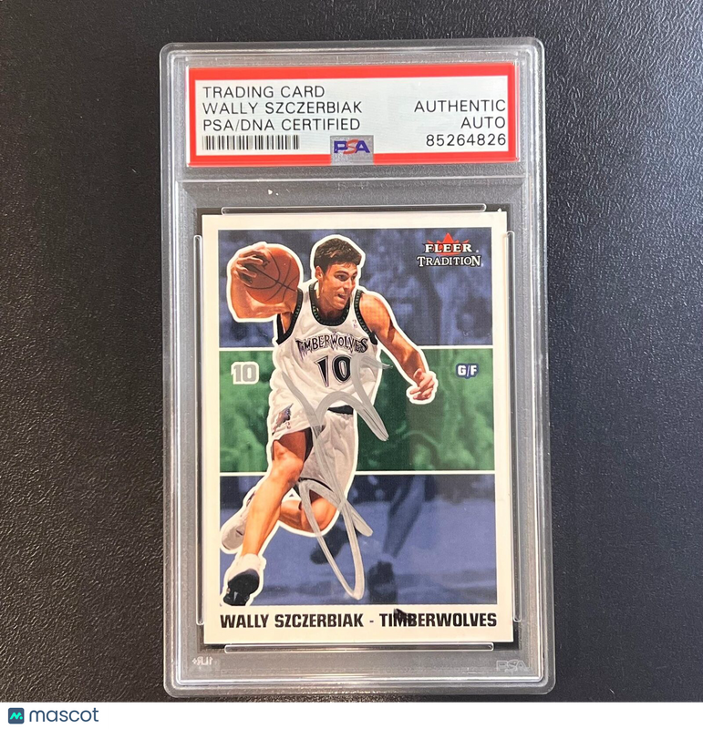 2003-04 Fleer Tradition #220 Wally Szczerbiak Signed Card AUTO PSA Slabbed Minne