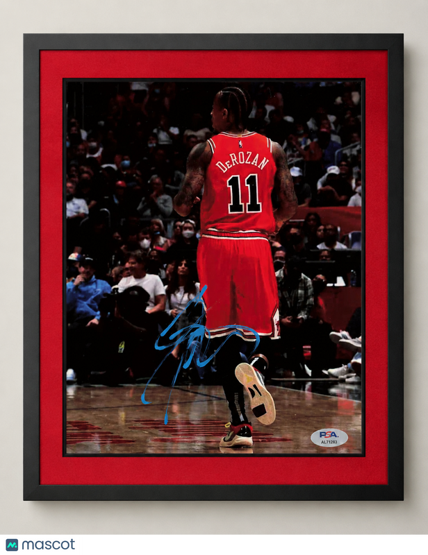 DeMar DeRozan Chicago Bulls Signed Basketball 8x10 Custom Framed Photo PSA