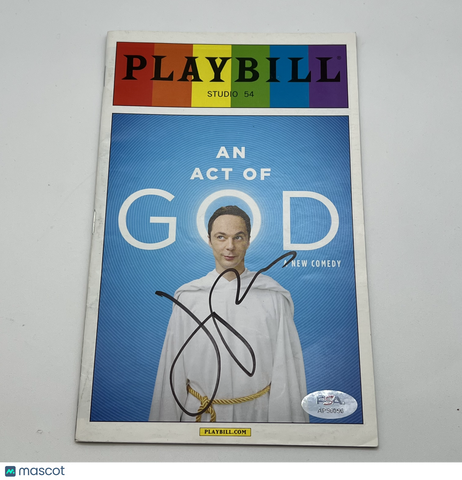 Jim Parsons Signed PLAYBILL "An Act Of God" PSA Actor Autographed