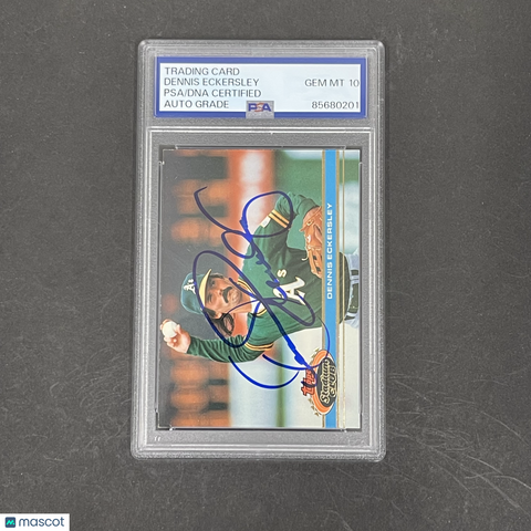 Dennis Eckersley 1976 Topps Stadium Club#332 Signed Card PSA 10 Autographed