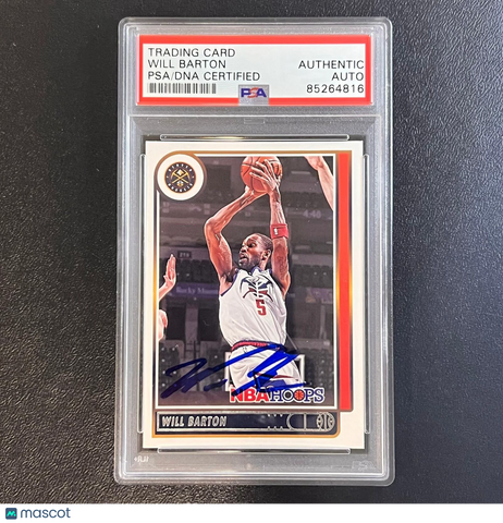 2021-22 Panini Hoops #31 Will Barton Signed Card AUTO PSA Slabbed Nuggets