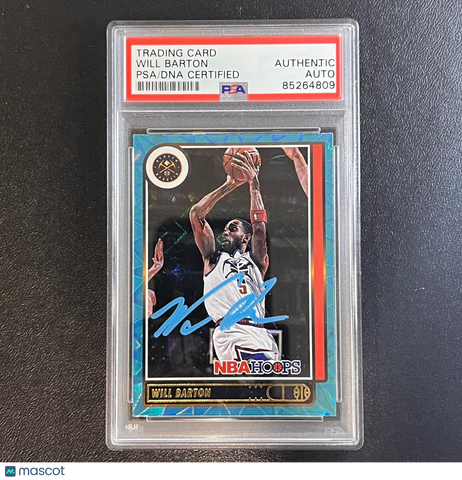 2021-22 Panini Hoops #31 Will Barton Signed Card AUTO PSA Slabbed Nuggets