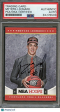 2012 Panini NBA Hoops #285 Meyers Leonard Signed Card AUTO PSA Slabbed Trail Bla