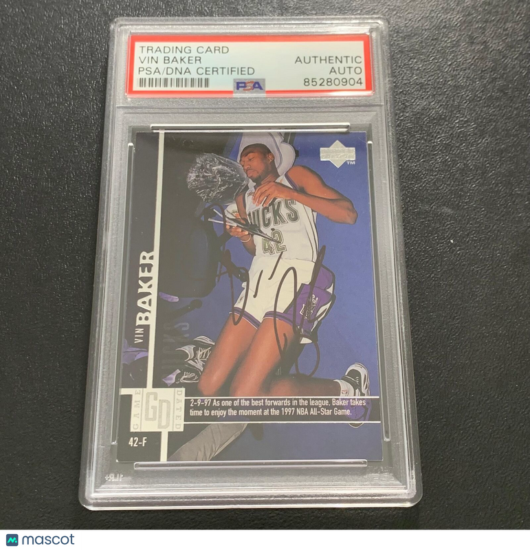 1997 Upper Deck Vin Baker Signed Card PSA/DNA Slabbed Bucks