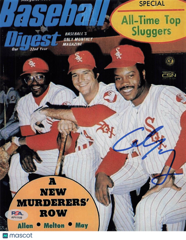 Carlos May Chicago White Sox Signed 8x10 Photo PSA
