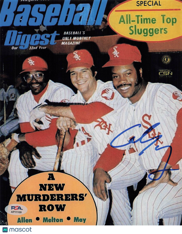 Carlos May Chicago White Sox Signed 8x10 Photo PSA
