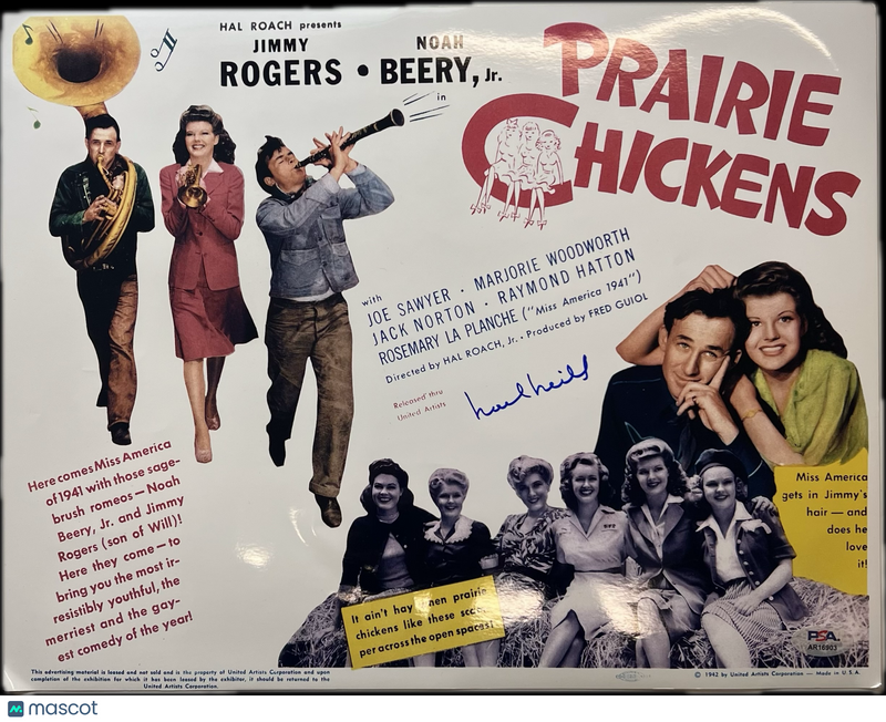 Noel Neil Signed 11x14 Photograph Prairie Chickens PSA Autographed