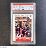 2015-16 Panini NBA Hoops #224 Meyers Leonard Signed Card AUTO PSA Slabbed Blazer