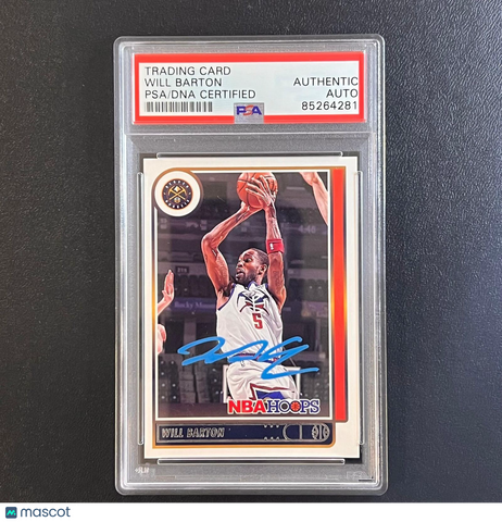2021-22 Panini Hoops #31 Will Barton Signed Card AUTO PSA Slabbed Nuggets