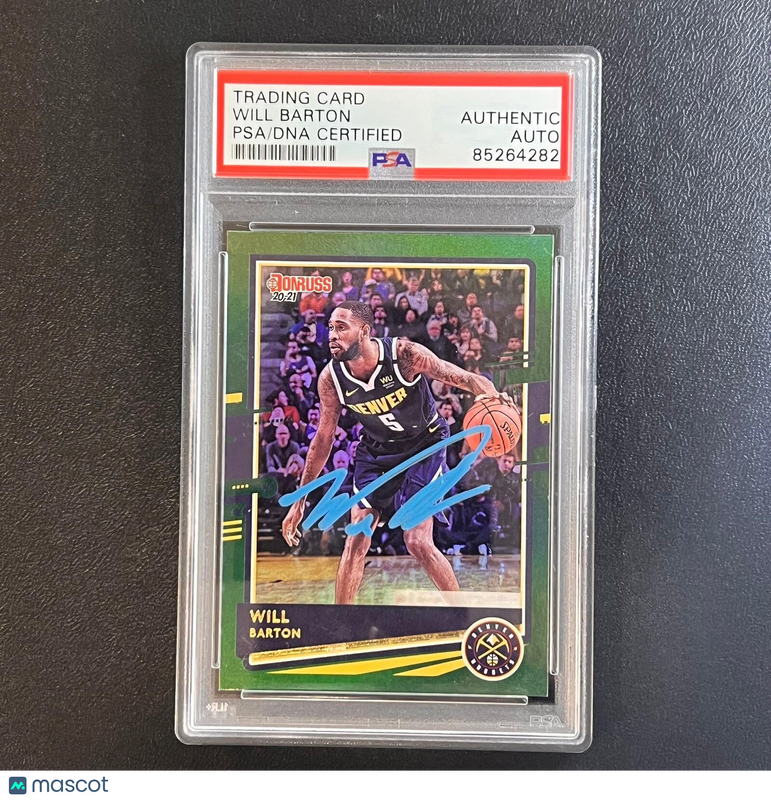 2020-21 Panini Donruss #156 Will Barton Signed Card AUTO PSA Slabbed Nuggets