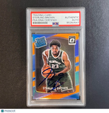 2017-18 Panini Donruss Optic Rated Rookie #165 Sterling Brown Signed Card PSA/DN