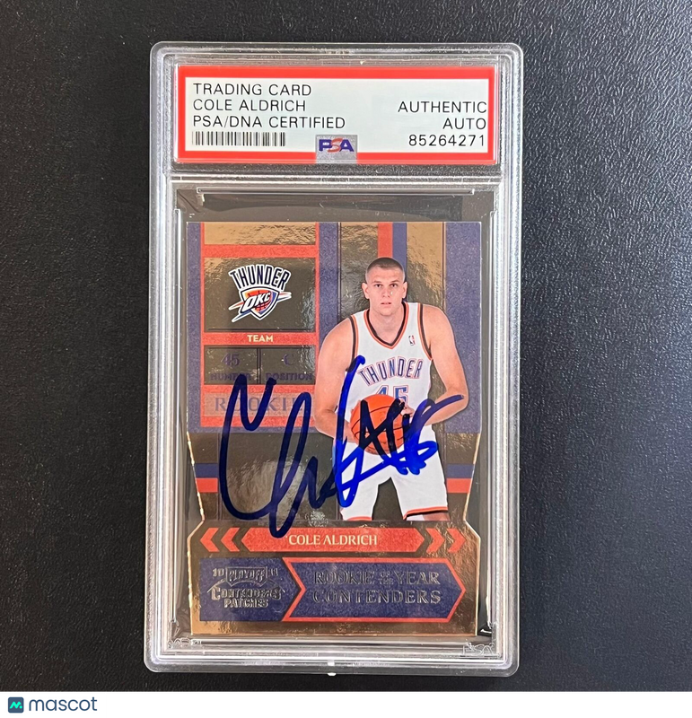 2011-12 Panini Rookie of the Year Contenders #8 Cole Aldrich Signed Card AUTO PS