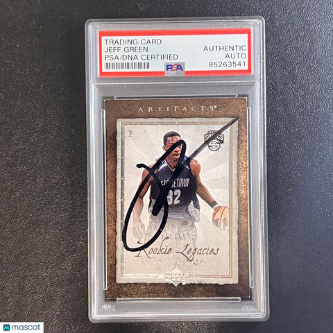 2007-08 Upper Deck Rookie Legacies NBA Artifacts #105 Jeff Green RC Signed Card