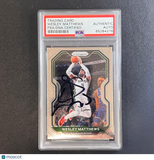 2020-21 Panini Prizm #168 Wesley Matthews Signed Card AUTO PSA Slabbed Bucks