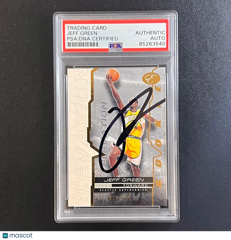 2007-08 Topps Rookie Elevation #91 Jeff Green Signed Rookie Card AUTO PSA/DNA Sl