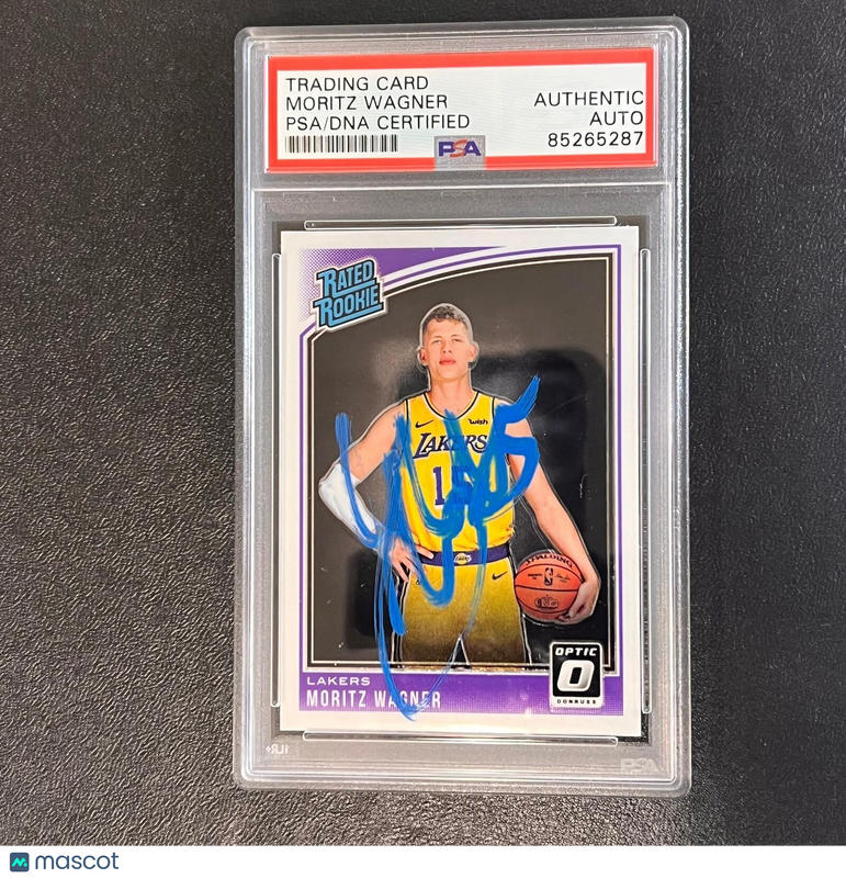 2018-19 Panini Donruss Rated Rookie #197 Moritz Wagner Signed Card AUTO PSA Slab