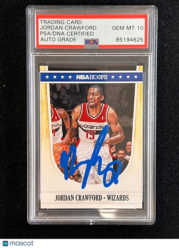 2011-12 Panini NBA Hoops #242 Jordan Crawford Signed Card AUTO PSA Slabbed Wizar
