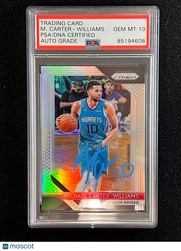 2018-19 Panini Prizm Red White Blue #44 Michael Carter-Williams Signed Card AUTO