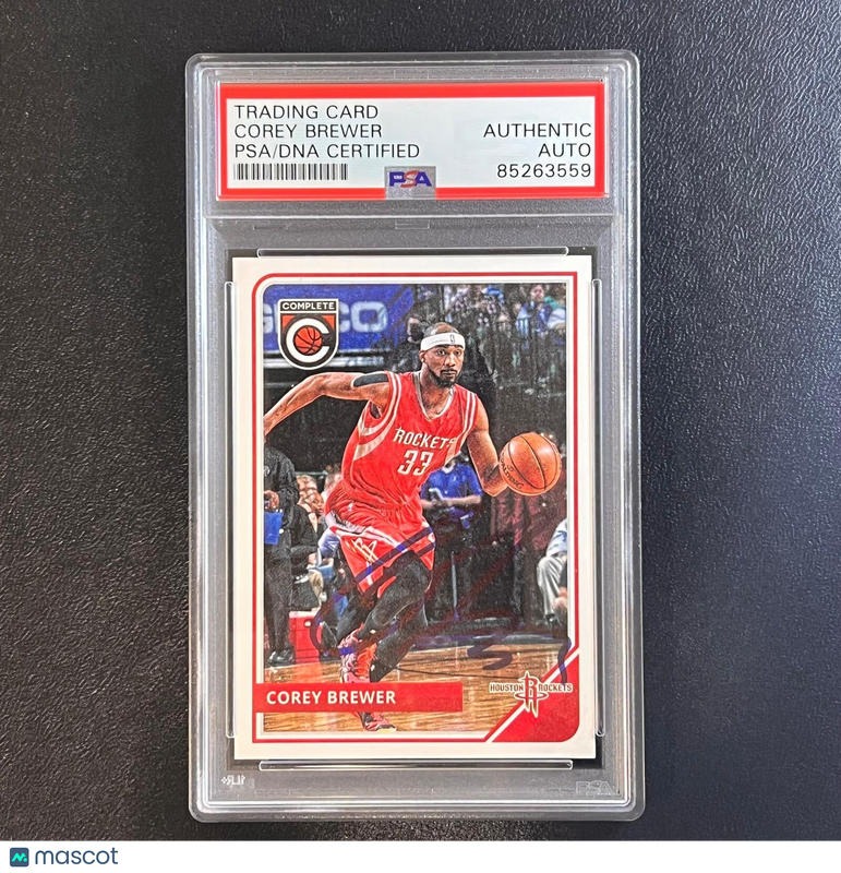 2015-16 Panini Complete #33 Corey Brewer Signed Card AUTO PSA Slabbed Rockets