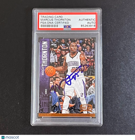2012-13 Panini Threads #124 Marcus Thornton Signed Card AUTO PSA Slabbed Kings