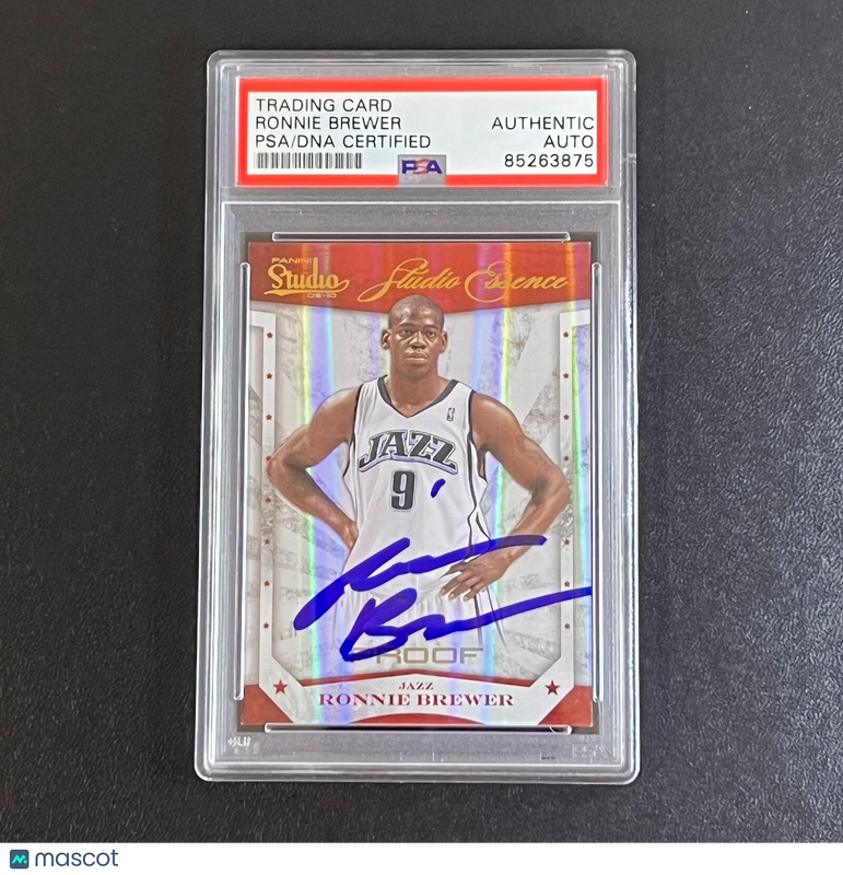 2009-10 Panini Studio Essence #195 Ronnie Brewer Signed Card AUTO PSA Slabbed Ja