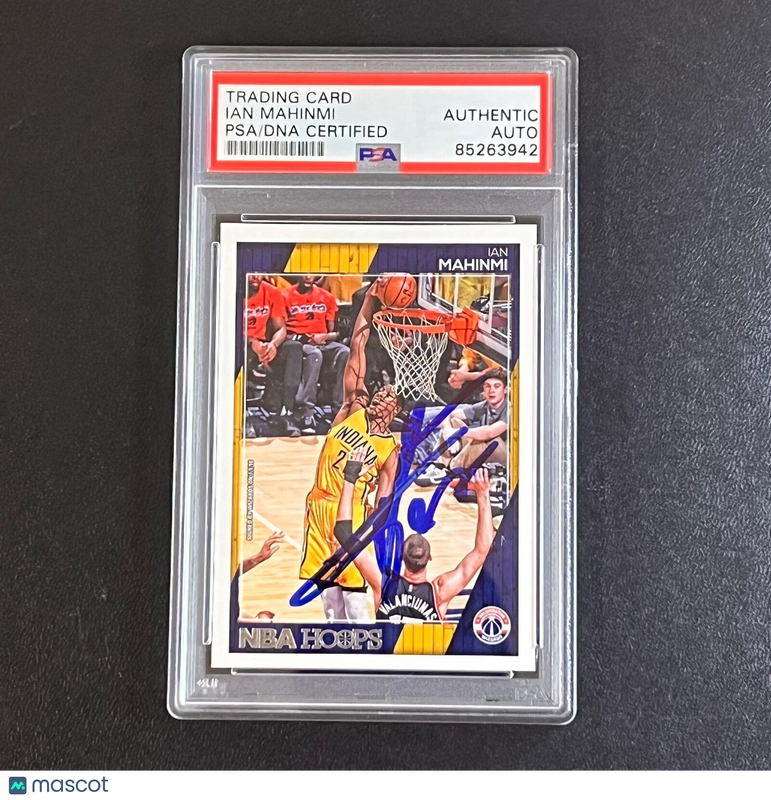 2016-17 NBA Hoops #99 Ian Mahinmi Signed Card AUTO PSA Slabbed Wizards