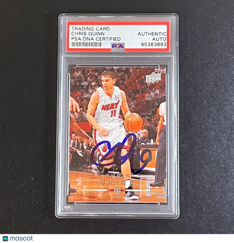 2008-09 Upper Deck #7 Chris Quinn Signed Card AUTO PSA Slabbed Heat