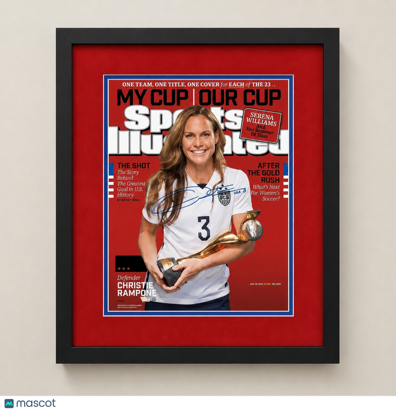 Christie Pearce Rampone Signed USWNT Soccer 16x20 Custom Framed Photo PSA