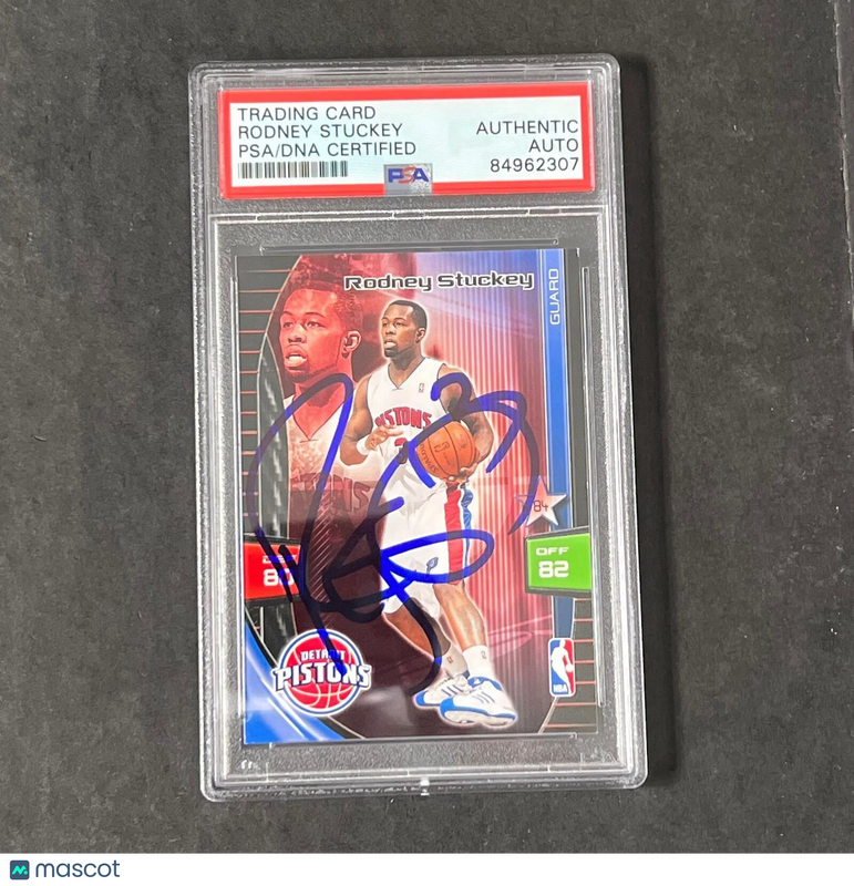 2009 Panini Adrenalyn #82 Rodney Stuckey Signed Card AUTO PSA Slabbed Pistons