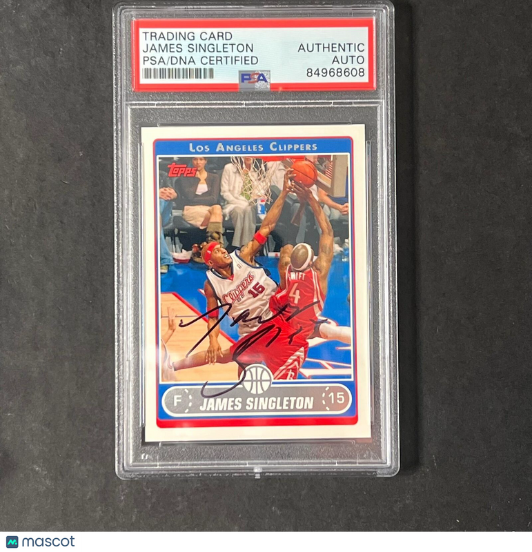 2005 Topps Chrome #210 James Singleton Signed Card AUTO PSA Slabbed Clippers