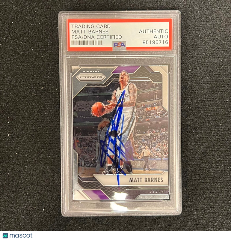 2016-17 Panini Prizm #118 Matt Barnes Signed Card AUTO PSA Slab Kings