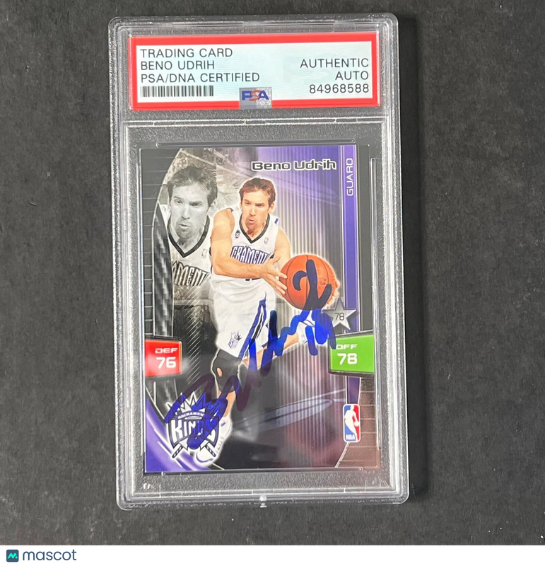 2009 Panini Adrenalyn #78 Beno Udrih Signed Card AUTO PSA Slabbed Kings