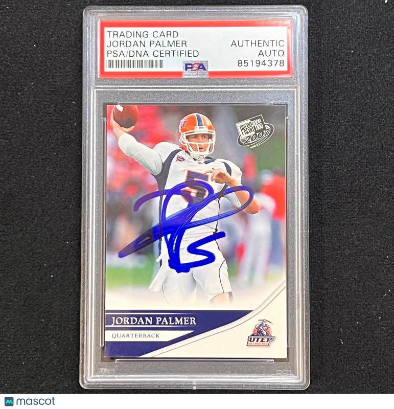 2007 PressPass #34 Jordan Palmer Signed AUTO PSA/DNA Slabbed UTEP