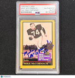 1991 Enor Pro Football Hall of Fame #96 Mike McCormack Signed Card PSA/DNA Slabb