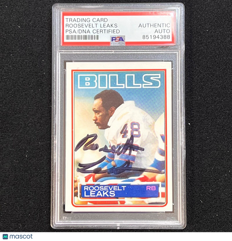 1983 Topps #225 Roosevelt Leaks Signed Card PSA/DNA AUTO Slabbed Bills