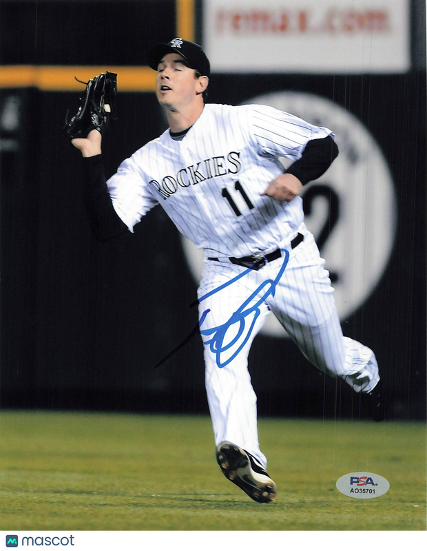 Brad Hawpe Colorado Rockies Signed 8x10 Photo PSA