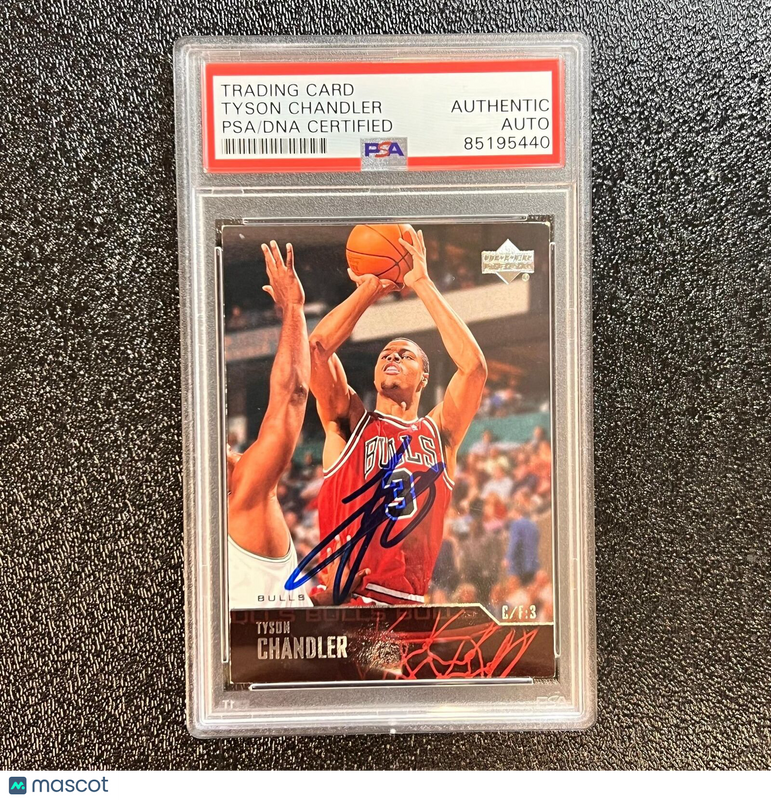 2003 Upperdeck #28 Tyson Chandler Signed Card AUTO PSA Slabbed Bulls