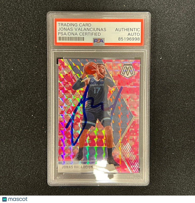 2019-20 Panini Mosaic #86 Jonas Valanciunas Signed Card AUTO PSA Slabbed Grizz