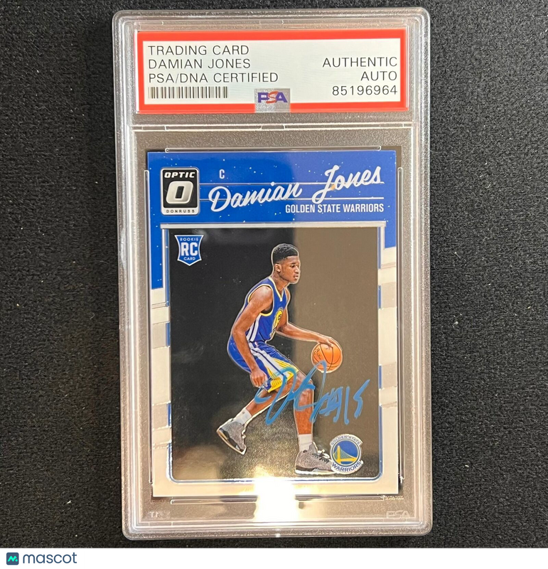 2016-17 Panini Donruss #174 Damian Jones Signed Card AUTO PSA/DNA Slabbed GSW RC