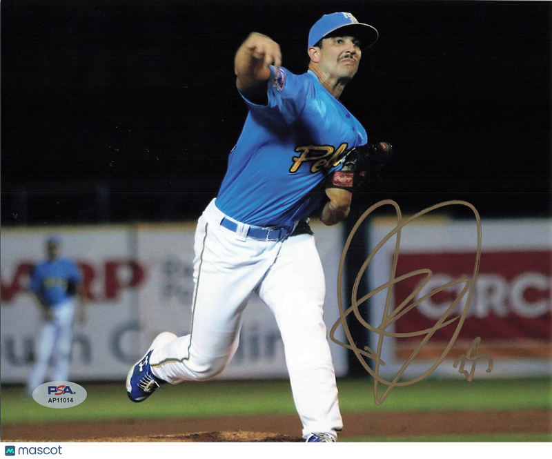Dillon Maples Myrtle Beach Pelicans Signed 8x10 Photo PSA
