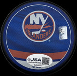 Matthew Schaefer Signed Hockey Puck JSA Autographed