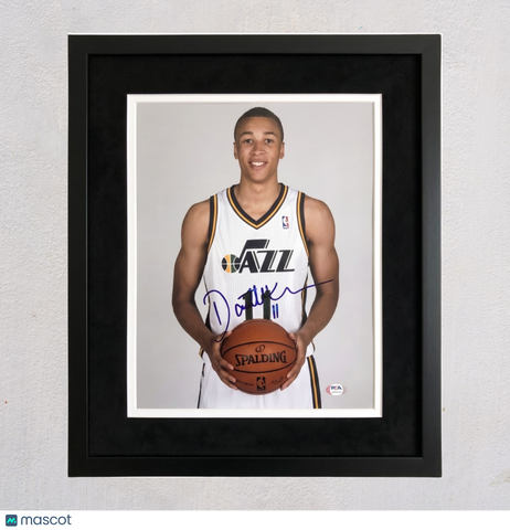 Dante Exum Utah Jazz Signed Basketball 11x14 Custom Framed Photo PSA