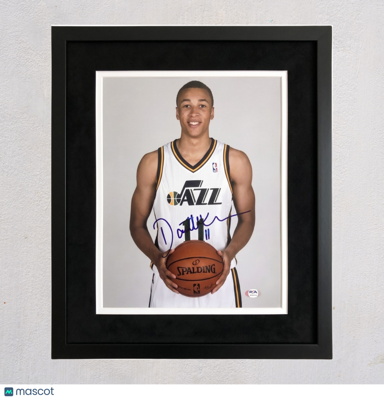 Dante Exum Utah Jazz Signed Basketball 11x14 Custom Framed Photo PSA